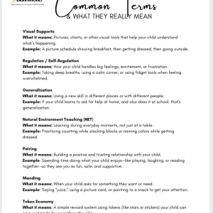 Common ABA Terms for Caregivers: Jargon-Free Behavior Terminology Guide for Parent Meetings